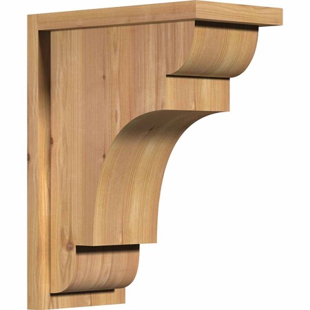 Ekena Millwork New Brighton Smooth Corbel w/Backplate, Western Red Cedar, 7 1/2"W x 14"D x 18"H COR08X14X18NEB01SWR